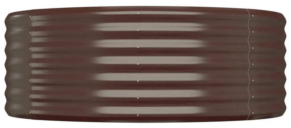 vidaXL Ζαρντινιέρα Καφέ 322x100x36 εκ. Γαλβανισμένος χάλυβας
