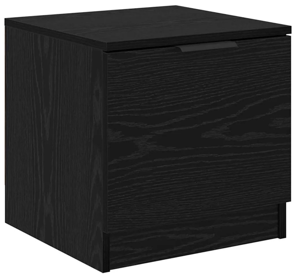 vidaXL Ντουλάπι κρεβατιού 2 pcs Μαύρη δρυς 40 x 39 x 40 εκ.