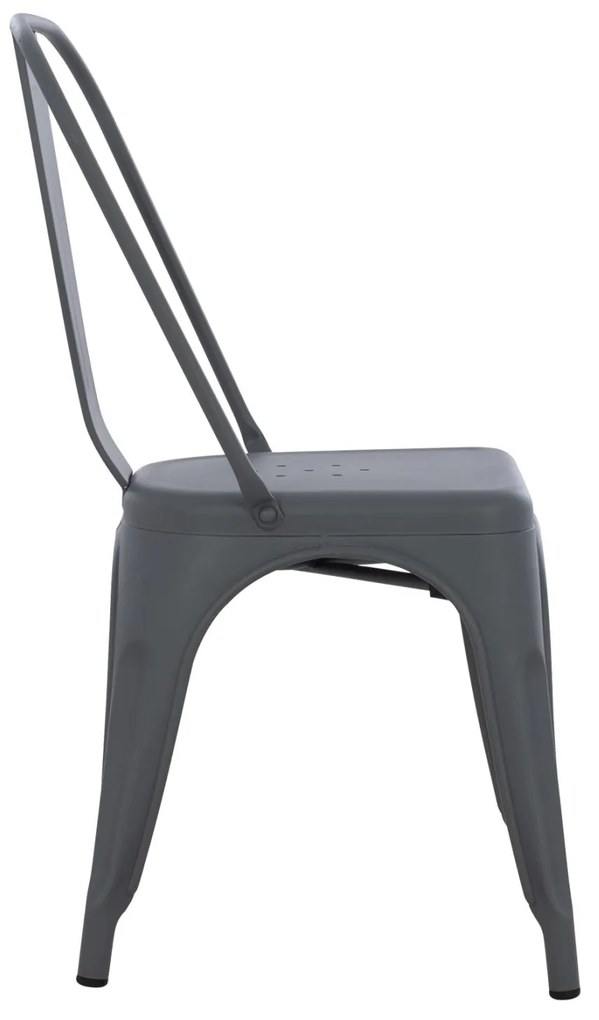 Καρέκλα Μεταλλική Melita-Pro Γκρι 44x47x84,5Υ εκ. 44x47x84.5 εκ.