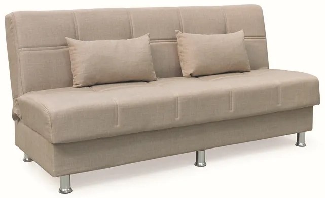 FELINA LIGHT BROWN ΥΦΑΣΜΑ 3ΘΕΣΙΟΣ ΚΑΝΑΠΕΣ/ΚΡΕΒΑΤΙ ΜΕ ΑΠΟΘ.ΧΩΡΟ 182X90εκ.