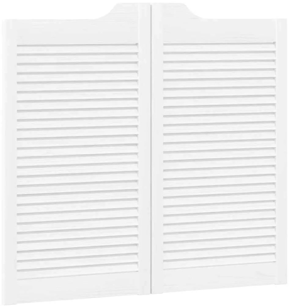 vidaXL Ανοιγόμενες πόρτες Louvred Design 2 ζευγών Λευκό 90x100 cm