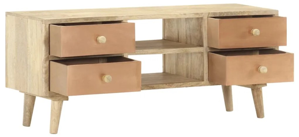 vidaXL Έπιπλο Τηλεόρασης 110 x 30 x 45 εκ. από Μασίφ Ξύλο Μάνγκο