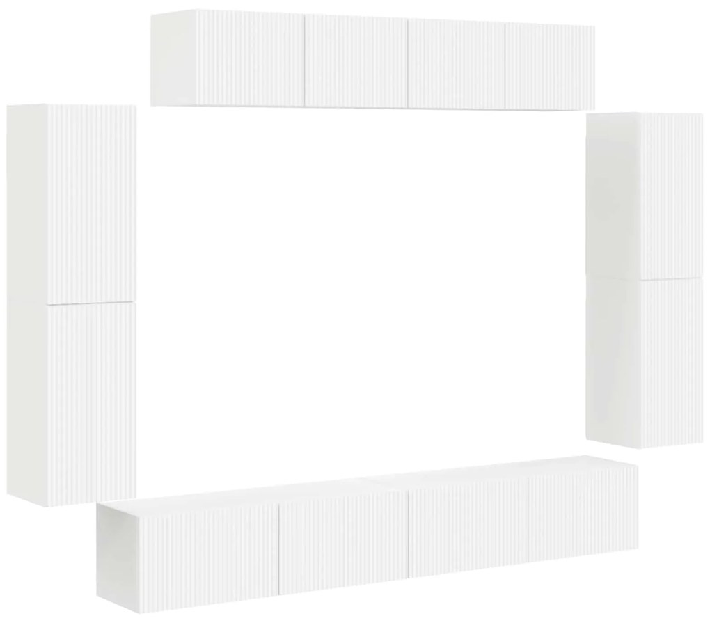 vidaXL Ντουλάπι TV 4 pcs Λευκό