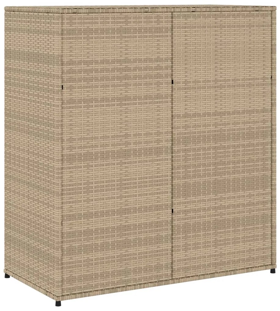 Ντουλάπι Αποθήκευσης Κήπου Beige 105x55x113 εκ. Συνθετικό Ρατάν - Μπεζ