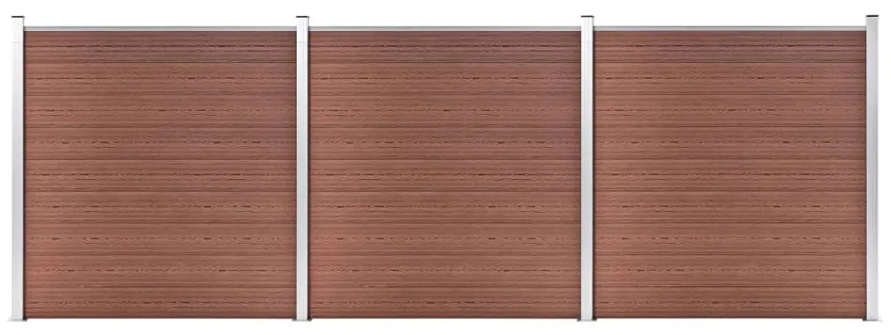 vidaXL Πάνελ Περίφραξης Καφέ 526 x 186 εκ. από WPC