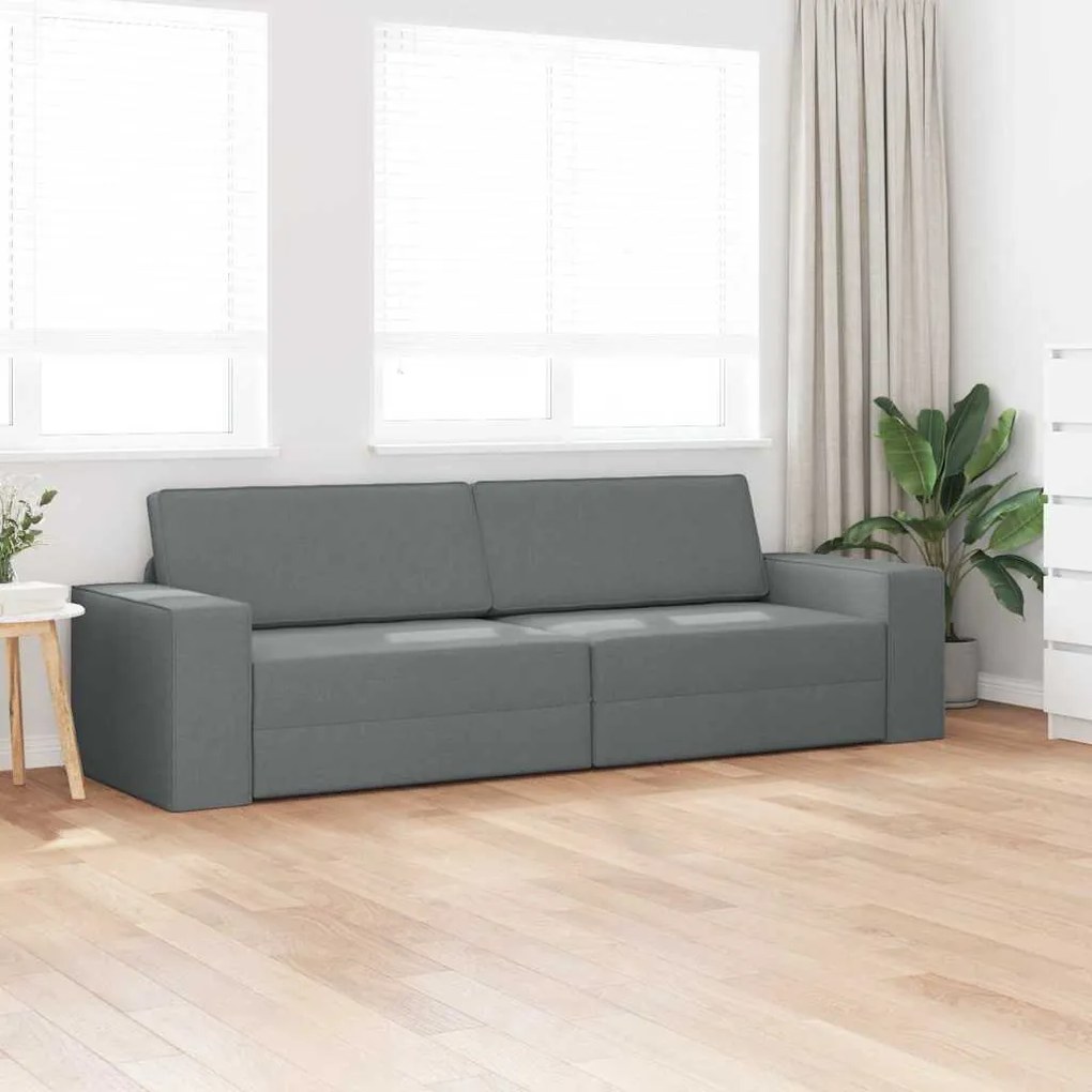 vidaXL Καναπέ-Κρεβάτι Σκούρο Γκρι 245 x 78 x 77 εκ. ύφασμα