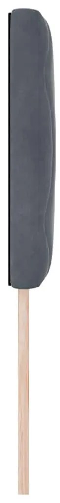 vidaXL LED Κεφαλάρι με φώτα λωρίδας LED Σκούρο γκρι 80 cm Βελούδο