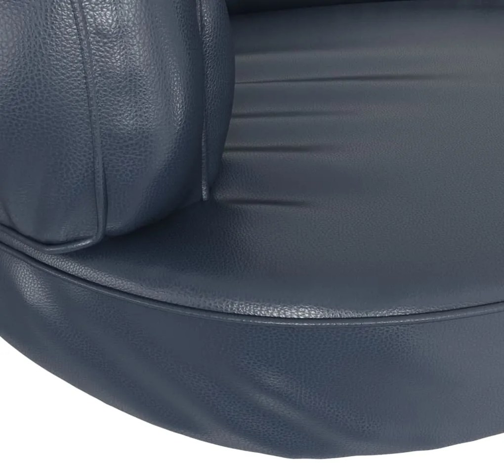 vidaXL Εργονομικό Κρεβάτι Σκύλου Σκούρο Μπλε 88 x 65 εκ. Συνθετ. Δέρμα