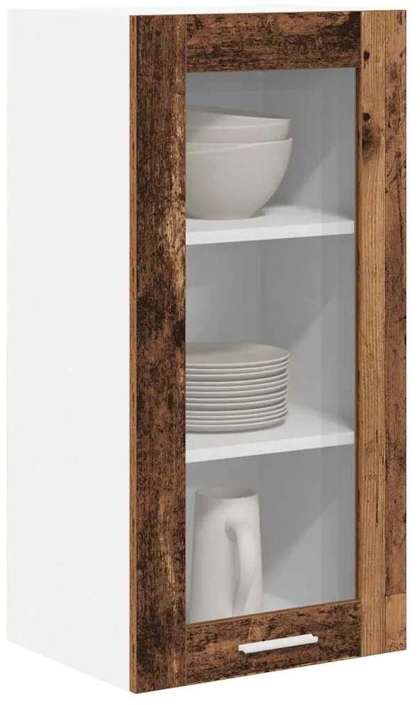 vidaXL Κρεμαστό ντουλάπι Riga 2 pcs Παλιό Ξύλο 40 x 31 x 80 εκ.