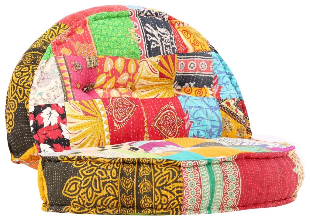 vidaXL Πουφ Patchwork 100 x 20 εκ. Υφασμάτινο