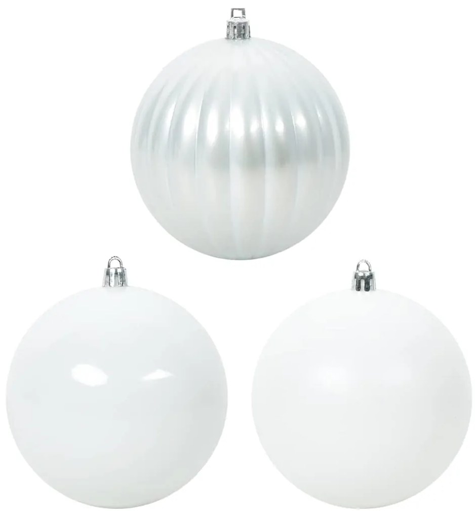 vidaXL Σέτ Χριστουγεννιάτικων Μπαλών XXL 4 pcs Λευκό Πλαστικό