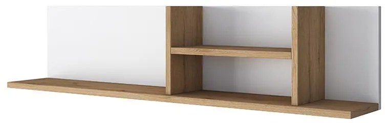 Γραφείο με βιβλιοθήκη Goldie λευκό-φυσικό 160x50x161.8εκ 160x50x161.8 εκ.