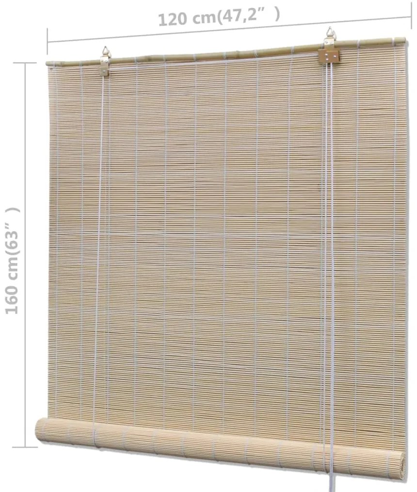 vidaXL Στόρια Σκίασης 4 Τεμαχίων 120 x 160 εκ. από Φυσικό Μπαμπού