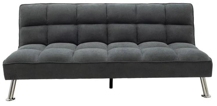 Καναπές-κρεβάτι Rebel pakoworld 3θέσιος με ύφασμα ανθρακί 189x92x82εκ