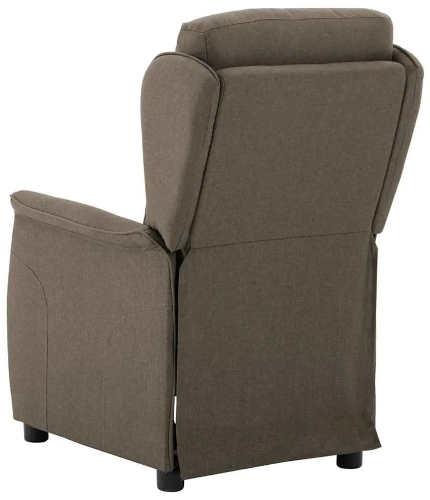vidaXL Ανακλινόμενη πολυθρόνα Taupe 67.5 x 93.5 x 101.5 εκ ύφασμα