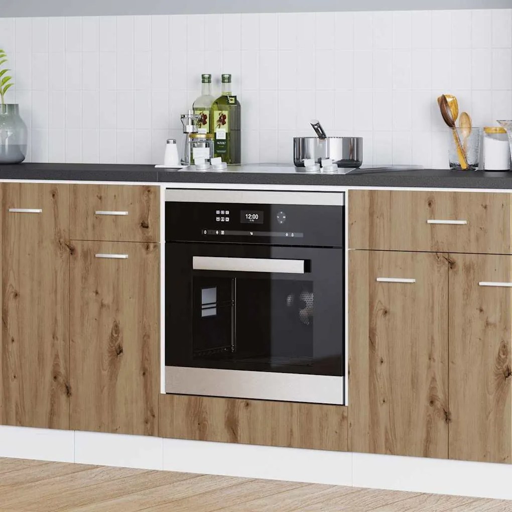 vidaXL Ντουλάπι φούρνου με αποθήκευση artisan δρυς 60 x 46 x 81.5 εκ
