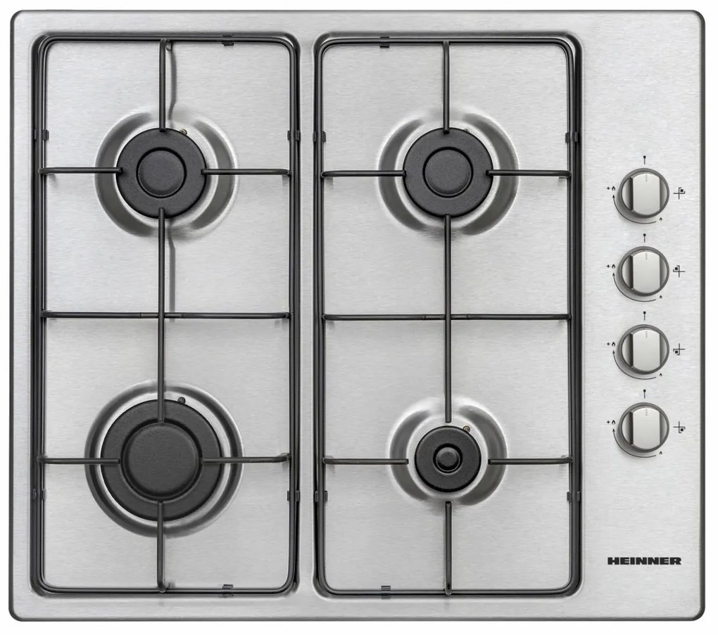 Heinner HBH-V4IEIX Εστία Υγραερίου Αυτόνομη Inox 58x51εκ. Ασημί