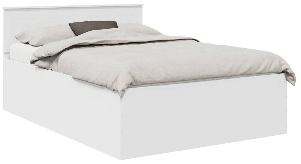 vidaXL Σκελετός Κρεβατιού Λευκό 150 x 200 cm Επεξεργασμένο ξύλο