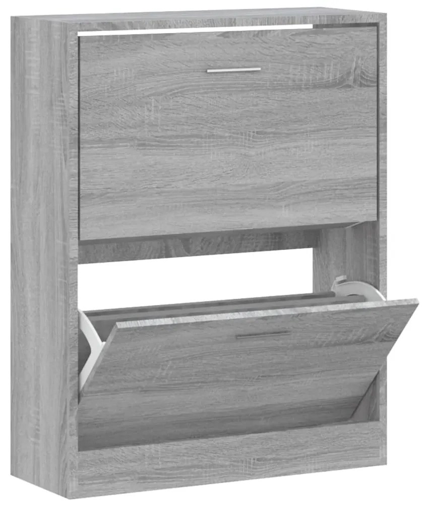 vidaXL Παπουτσοθήκη Γκρι Sonoma 63x24x81 εκ. από Επεξεργασμένο Ξύλο