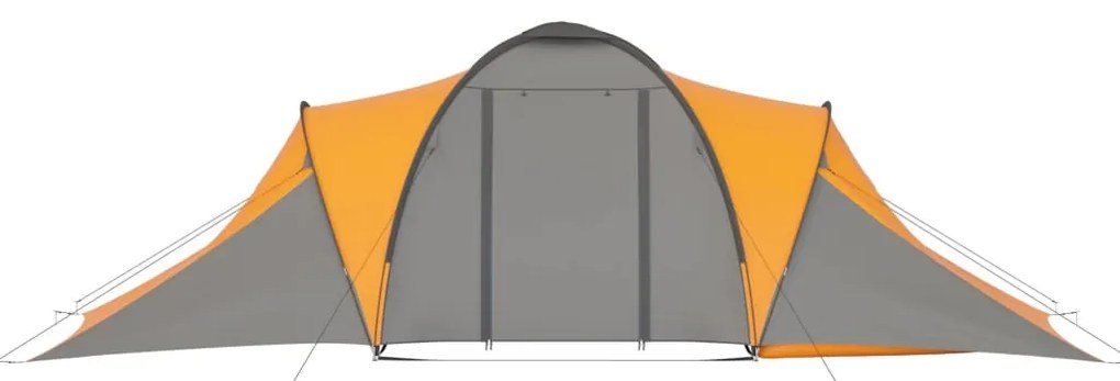 vidaXL Σκηνή Camping 6 Ατόμων Γκρι / Πορτοκαλί