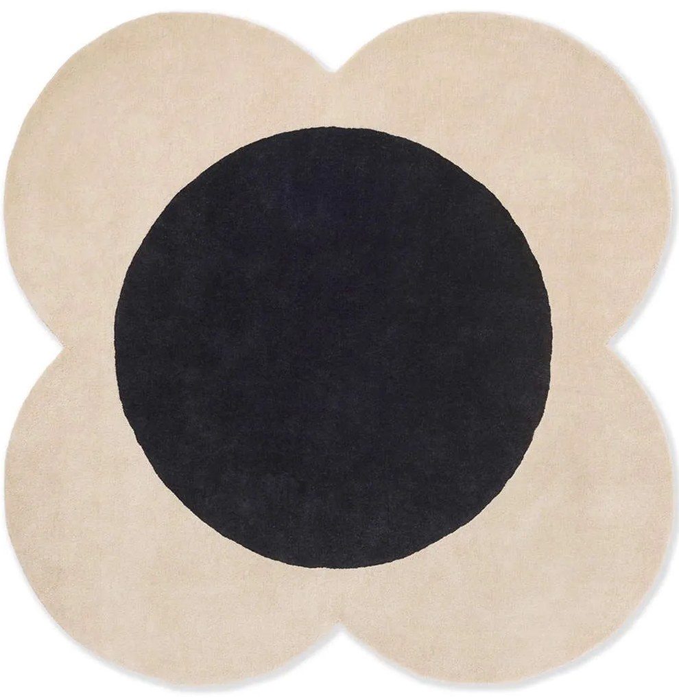 Χαλί Flower Spot 158409 Ecru-Black Round Orla Kiely 200X200cm Round