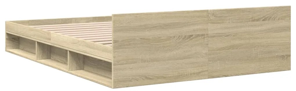 vidaXL Πλαίσιο Κρεβατιού με συρτάρια Sonoma Δρυς 120x190εκ. Επεξ. Ξύλο