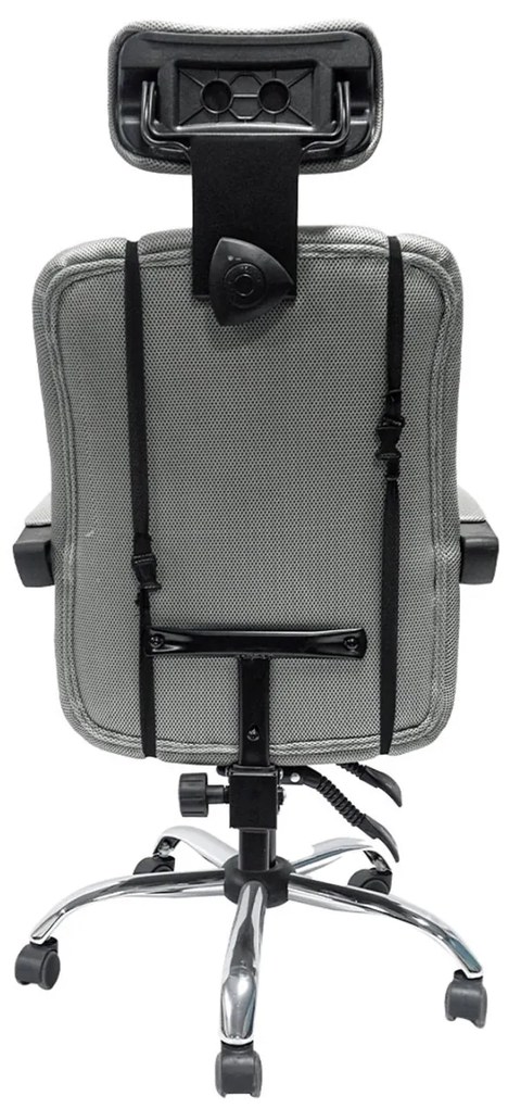 ΚΑΡΕΚΛΑ ΓΡΑΦΕΙΟΥ CRONER HM1196.02 ΓΚΡΙ MESH-ΜΕΤΑΛ.ΒΑΣΗ-NYLON ΣΚΕΛΕΤΟΣ 58x67x124Υεκ.