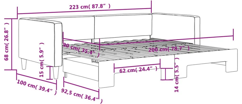 ΚΑΝΑΠΕΣ ΚΡΕΒΑΤΙ ΣΥΡΟΜΕΝΟΣ ΜΑΥΡΟΣ 90 X 200 ΕΚ. ΥΦΑΣΜΑΤΙΝΟΣ 3196580