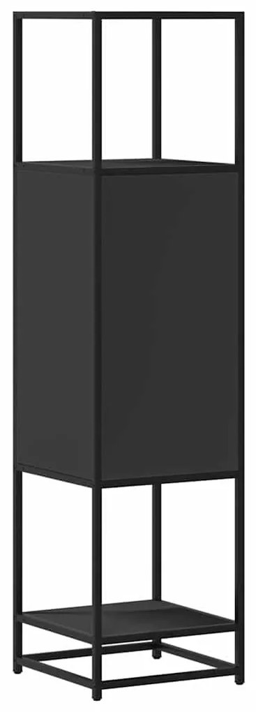 Highboard Μαύρο 35,5x35x139 cm Κατασκευασμένο ξύλο και μέταλλο - Μαύρο