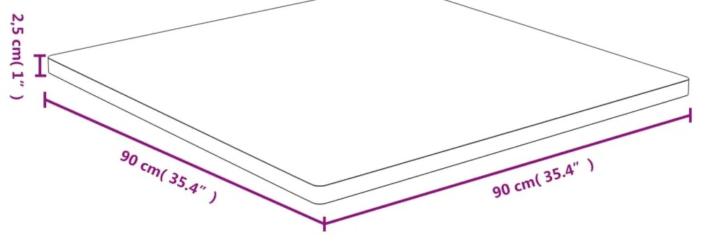 vidaXL Επιφάνεια Τραπεζιού 90x90x2,5 από Μπαμπού