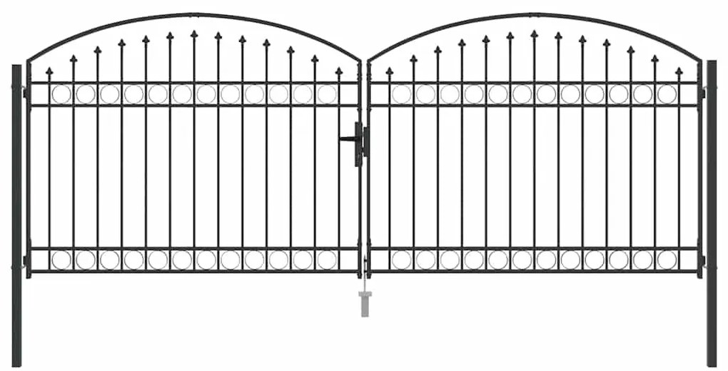 vidaXL Πύλη Φράχτη Άλλο Ρυθμιζόμενος Γκρι 400 x 150 cm Ατσάλι