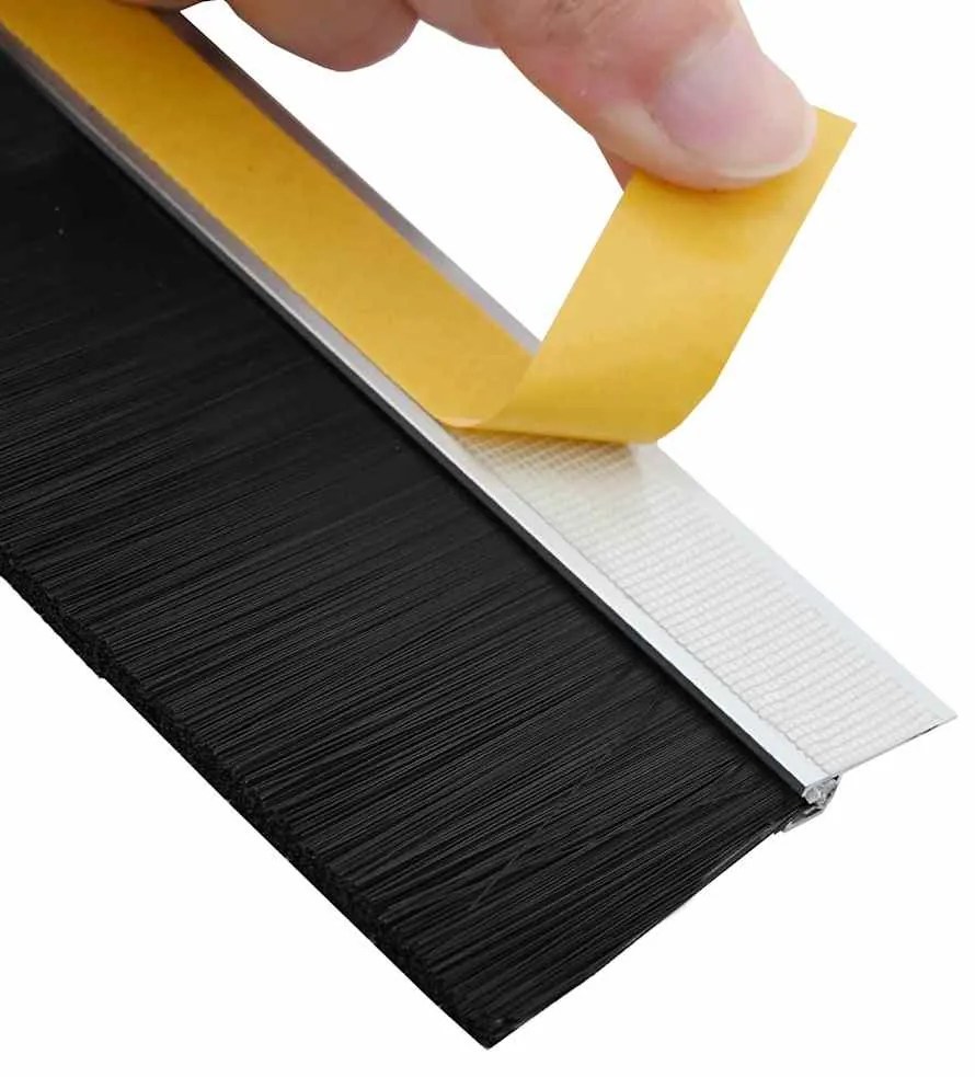 vidaXL Αυτοκόλλητες σφραγίδες πόρτας 2 pcs Ασημί 100 cm