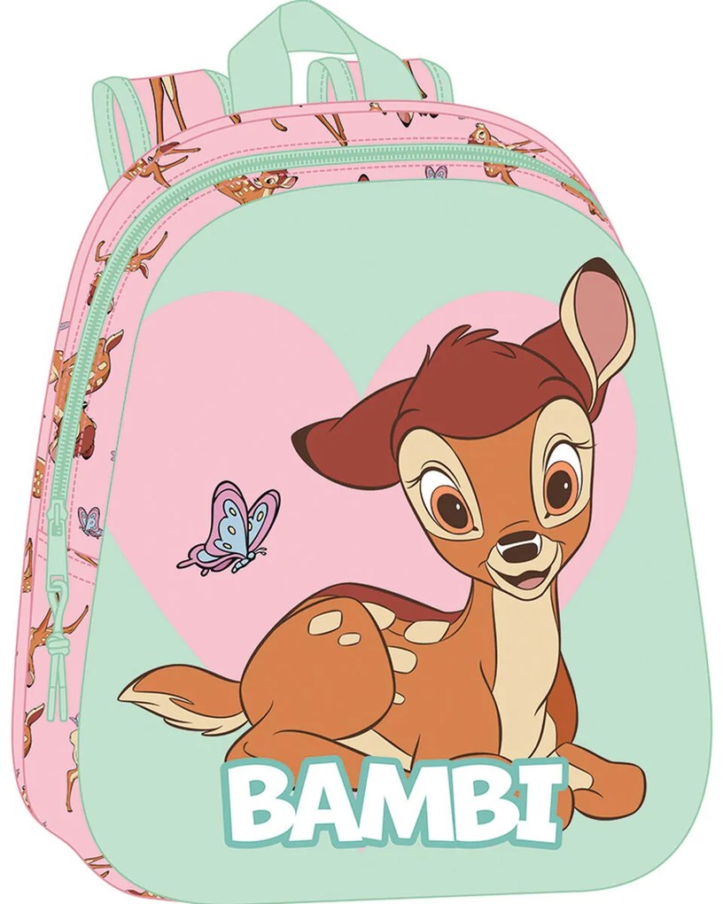 Σχολική Τσάντα Clásicos Disney Πράσινο Ροζ 27 x 33 x 10 cm