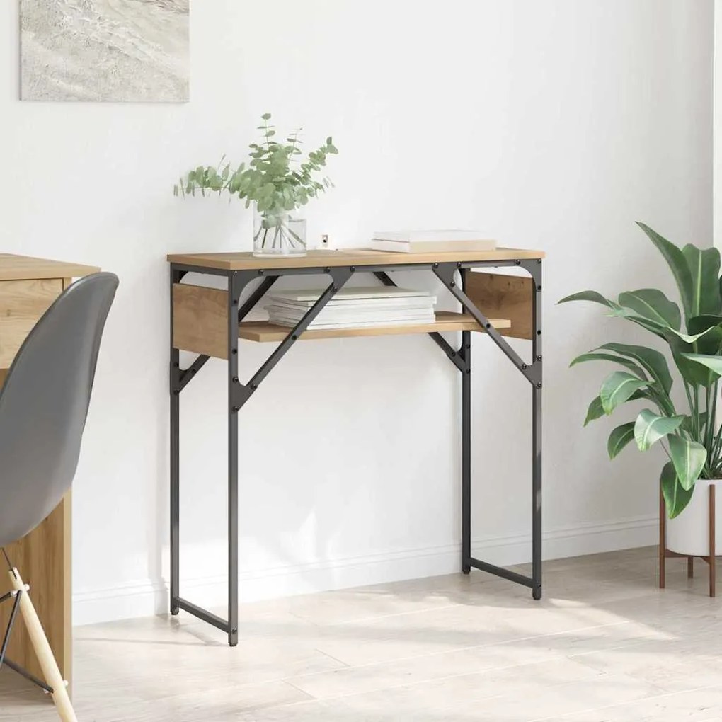 ΤραπέζιΚονσόλας Artisan Oak 75x30x75εκ. Επεξεργασμένο ξύλο