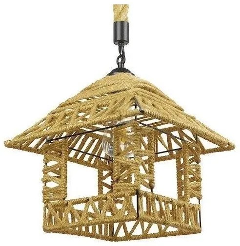 Κρεμαστό Φωτιστικό Οροφής Σχοινί Φ43 GloboStar SPIKY 01613-1613-Μπεζ 01613