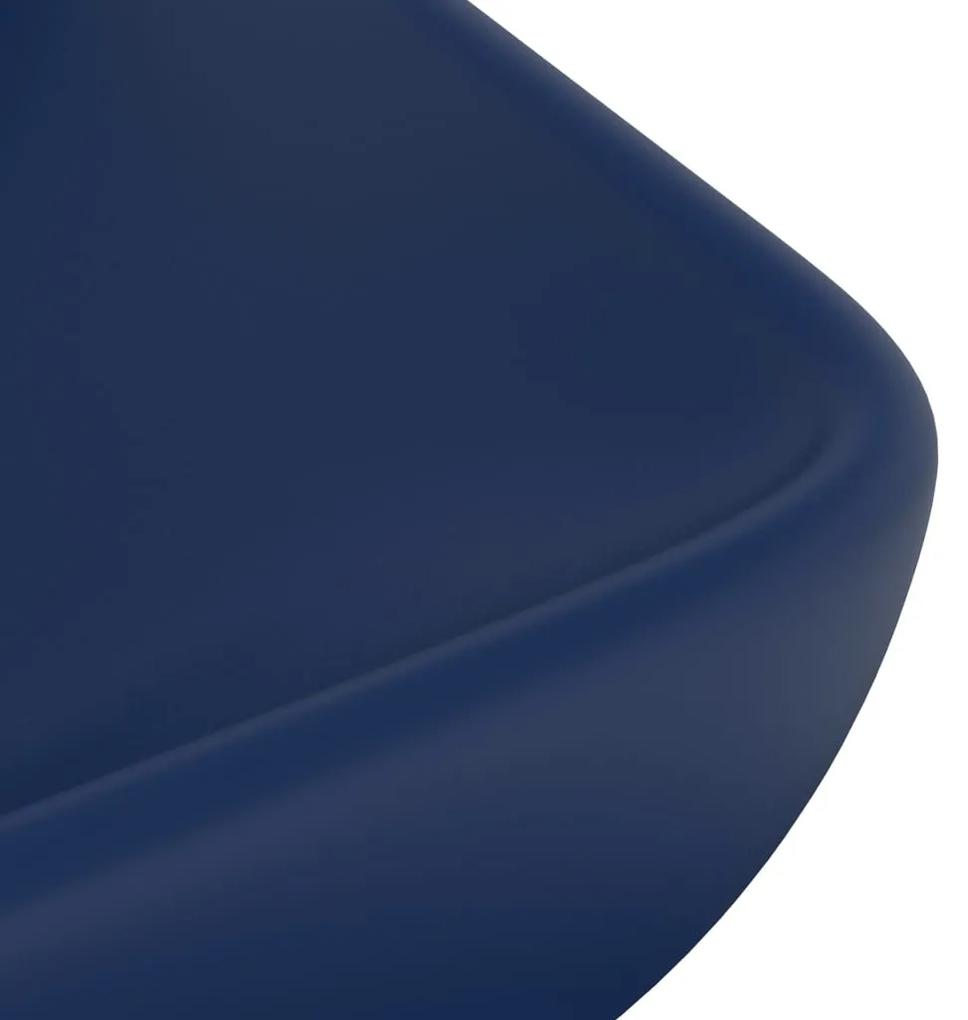 vidaXL Νιπτήρας Πολυτελής Ορθογώνιος Σκ. Μπλε Ματ 71x38 εκ. Κεραμικός