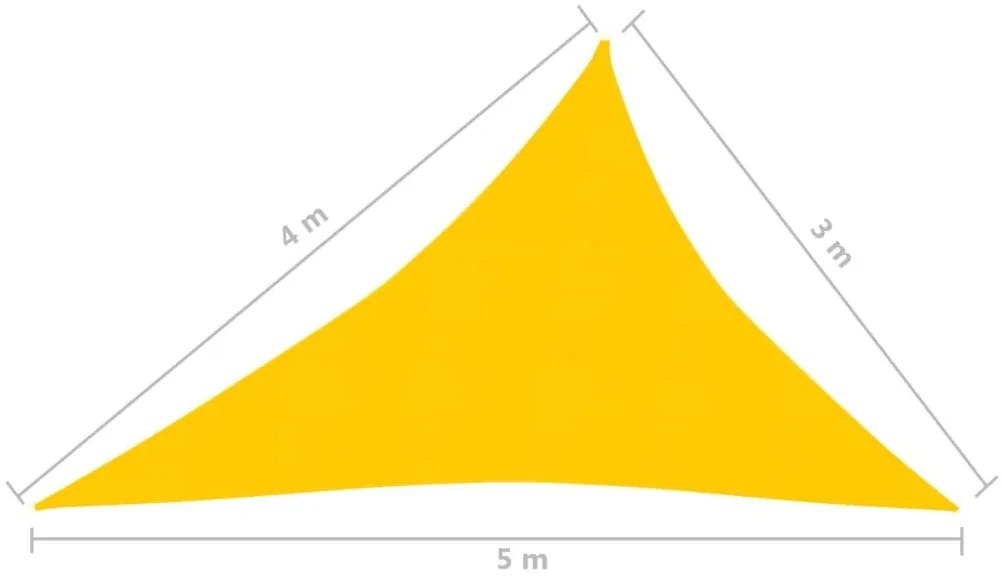 Πανί Σκίασης Κίτρινο 3 x 4 x 5 μ. 160 γρ./μ² από HDPE - Κίτρινο