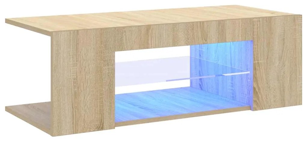 vidaXL Έπιπλο Τηλεόρασης με LED Sonoma Δρυς 90x39x30 εκ.