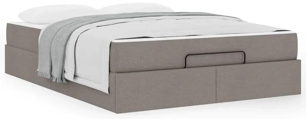 vidaXL Σκελετός Κρεβατιού Taupe 140 x 200 cm ύφασμα