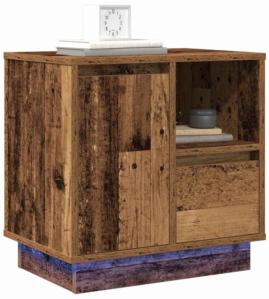 vidaXL Κομοδίνο 2 pcs Παλιό Ξύλο 50 x 34.5 x 50 εκ. Επεξεργασμένο ξύλο