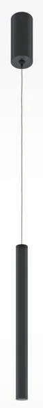 Κρεμαστό Φωτιστικό Οροφής LED 6W 4000K Κύλινδρος 40cm Pro Base Maytoni-MOD159PL-L6B4K2-Μαύρο MOD159PL-L6B4K2