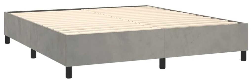 ΚΡΕΒΑΤΙ BOXSPRING ΜΕ ΣΤΡΩΜΑ ΑΝΟΙΧΤΟ ΓΚΡΙ 200X200 ΕΚ. ΒΕΛΟΥΔΙΝΟ 3138103