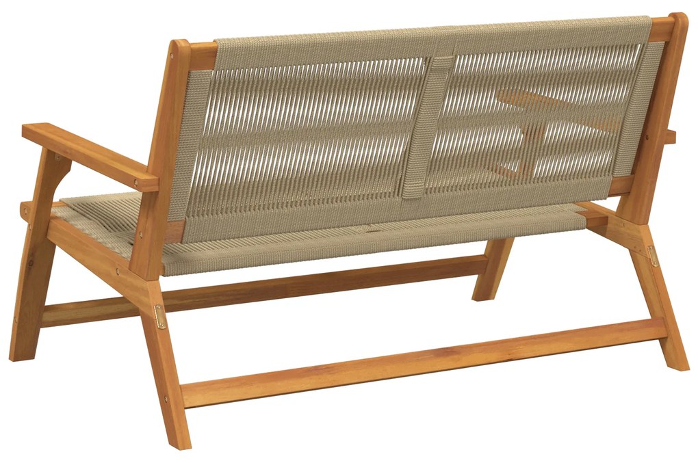vidaXL Πάγκος Κήπου Μπεζ 76x122x73 εκ. Μασίφ Ξύλο Ακακίας