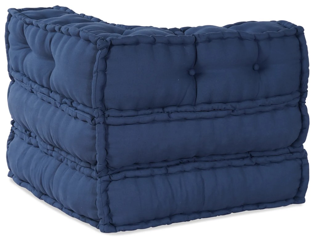 vidaXL Μοντέρνος Πούφ Indigo 70x70x54 Ύφασμα