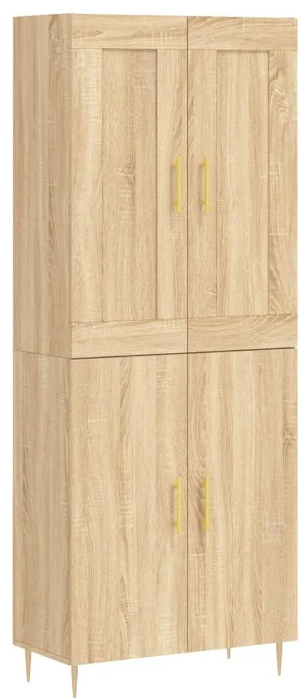 vidaXL Ντουλάπι Sonoma δρυς 69,5 x 34 x 180 εκ. από Επεξεργασμένο Ξύλο