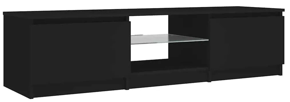 vidaXL Έπιπλο Τηλεόρασης με LED Μαύρο 140x40x36 εκ.