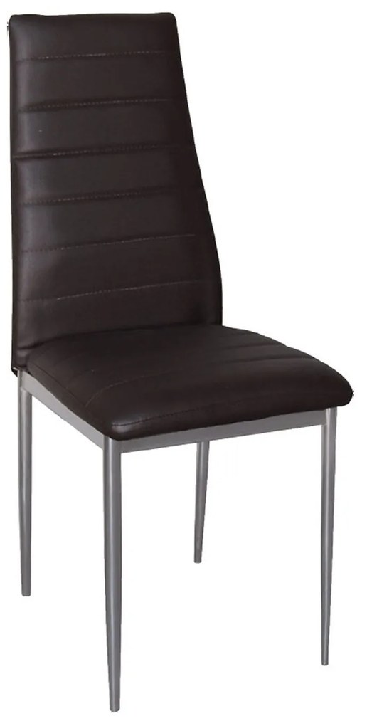 Καρέκλα Jetta-I Dark Brown 4 Τμχ. ΕΜ966,54 40X50X95 cm Μέταλλο,Τεχνόδερμα