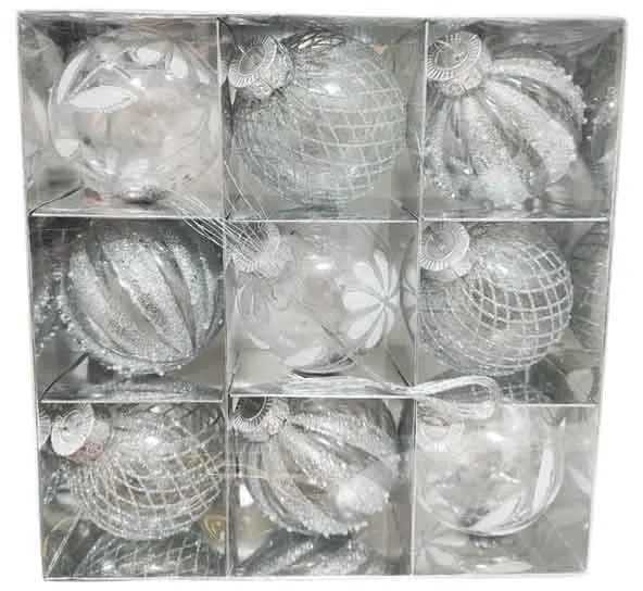 Σετ Χριστουγεννιάτικες Μπάλες 9τμχ 7.5cm - Christmas decoration balls