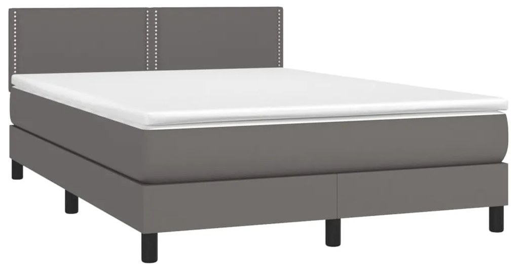 ΚΡΕΒΑΤΙ BOXSPRING ΜΕ ΣΤΡΩΜΑ ΓΚΡΙ 140X200ΕΚ. ΑΠΟ ΣΥΝΘΕΤΙΚΟ ΔΕΡΜΑ 3141069