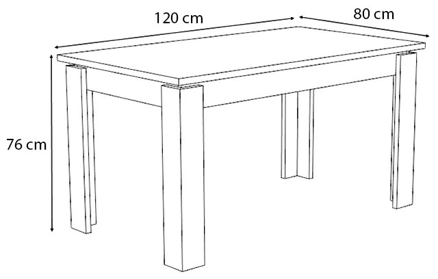 ΤΡΑΠΕΖΙ DENZEL MEGAPAP ΧΡΩΜΑ ΓΚΡΙ ΣΚΥΡΟΔΕΜΑΤΟΣ 120X80X76ΕΚ.